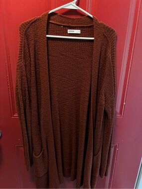 SONOMA Open-Front Chunky Knit Cardigan - Rust